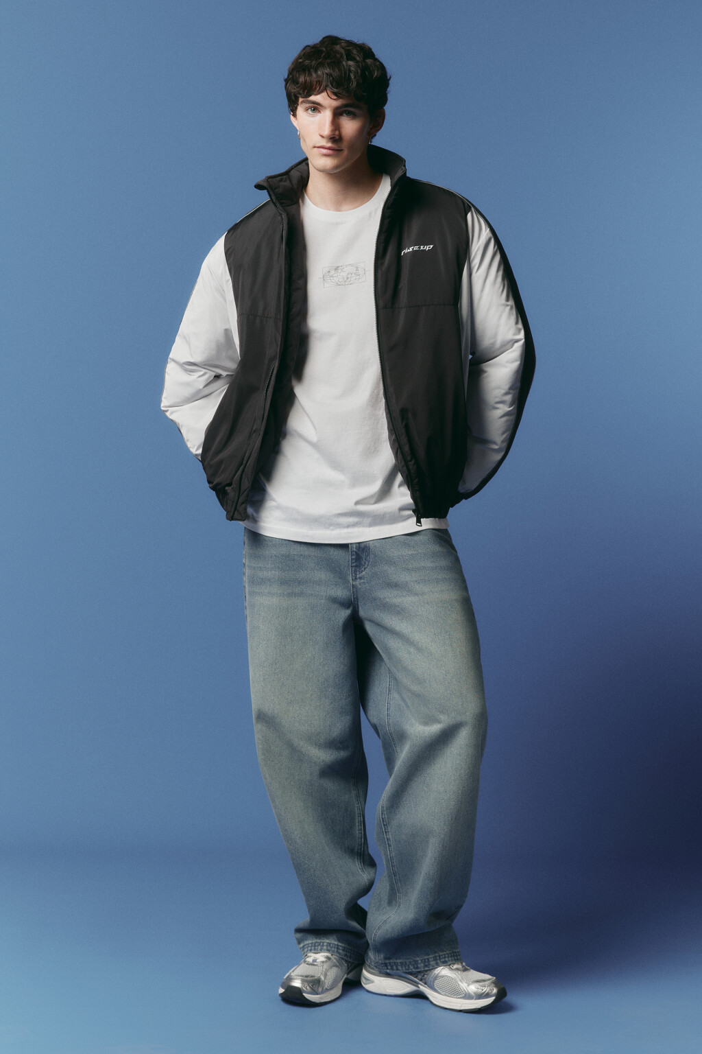 Куртка-олимпийка утепленная с надписью - цвет мультиколор - 4