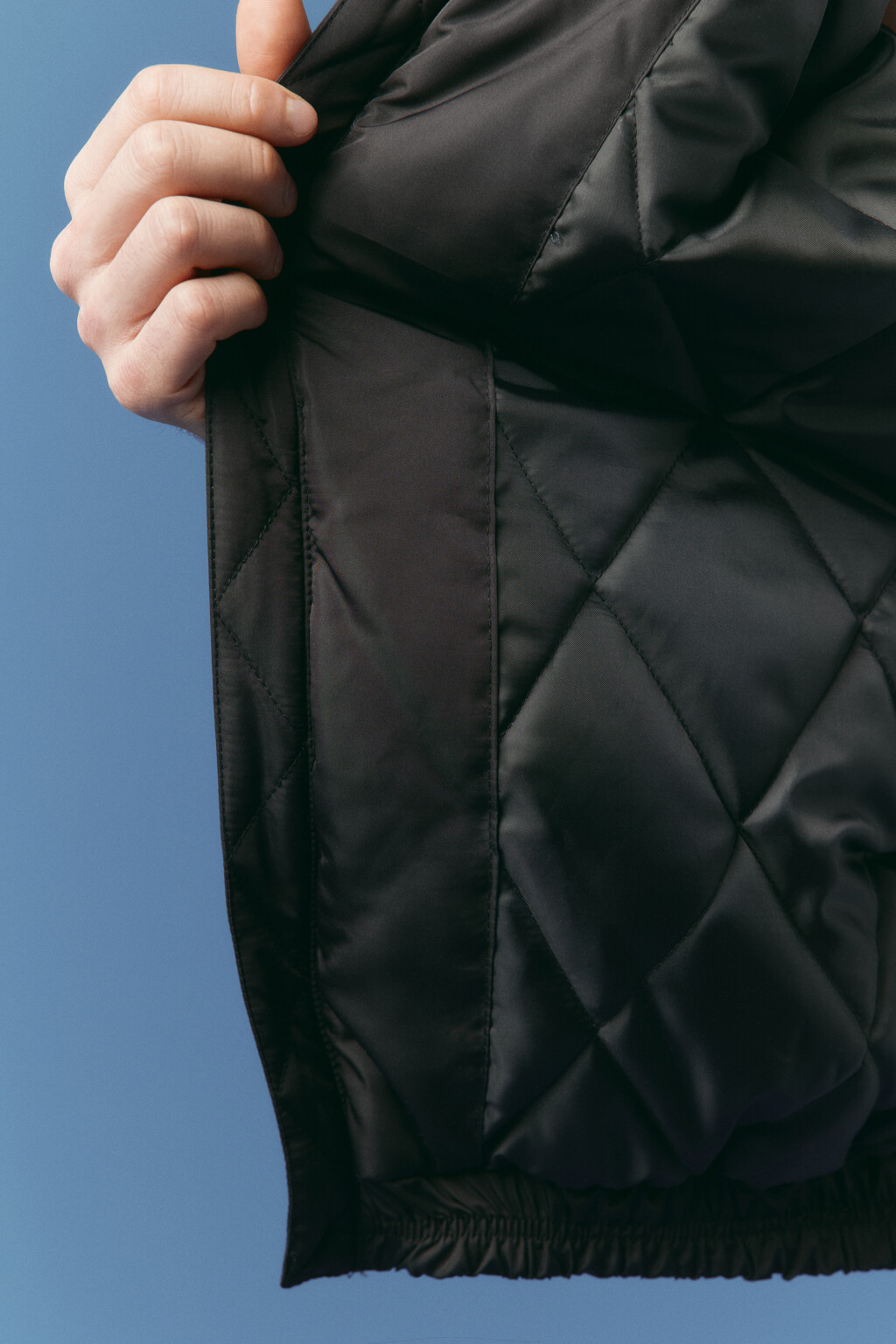 Куртка-олимпийка утепленная с надписью - цвет мультиколор - 7