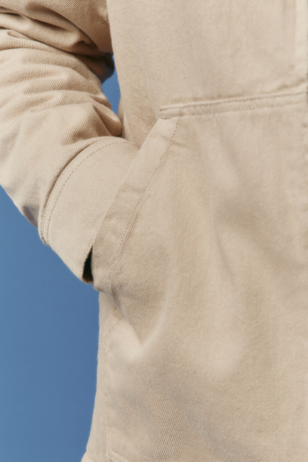 Куртка джинсовая утепленная на молнии - цвет бежевый - 7