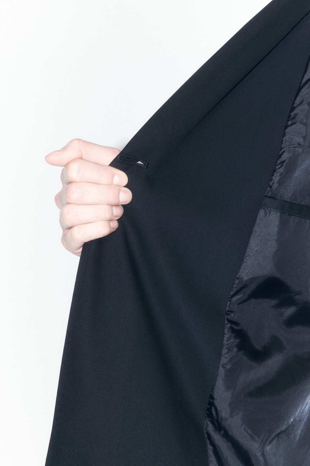 Плащ-тренчкот двубортный с поясом - цвет черный - 7