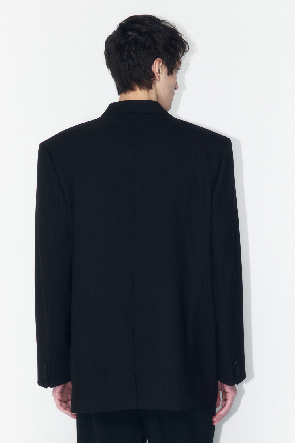 Пиджак oversize однобортный - цвет черный - 4
