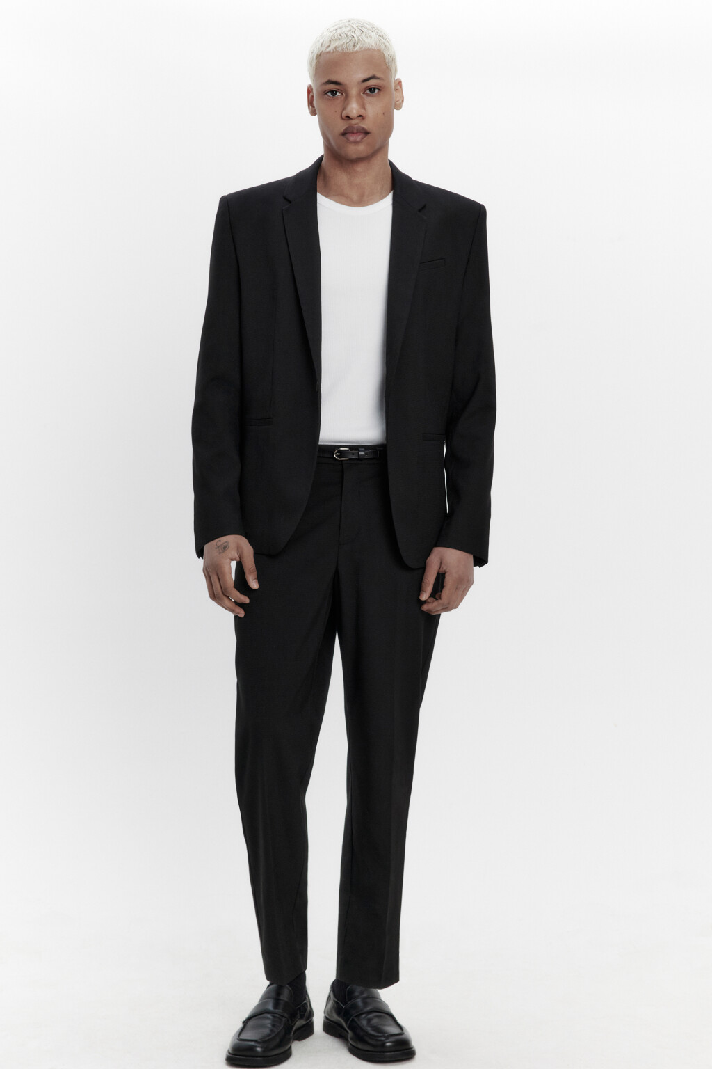 Пиджак однобортный приталенный - цвет черный - 4