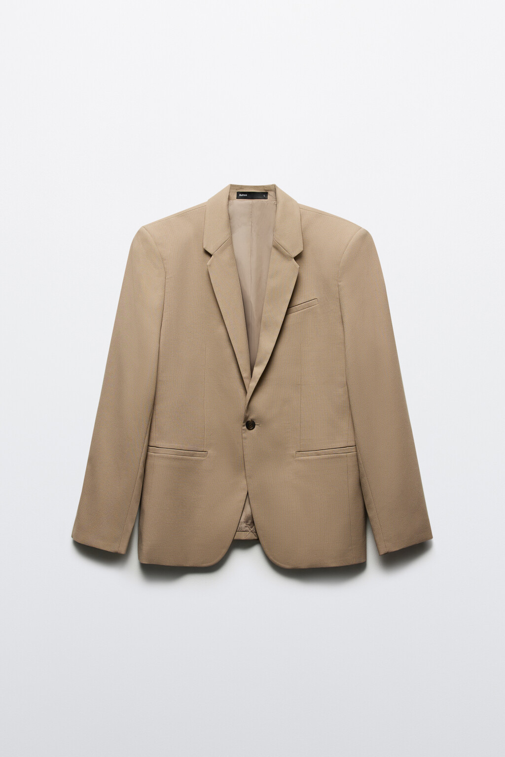 Пиджак однобортный приталенный - цвет бежевый - 7