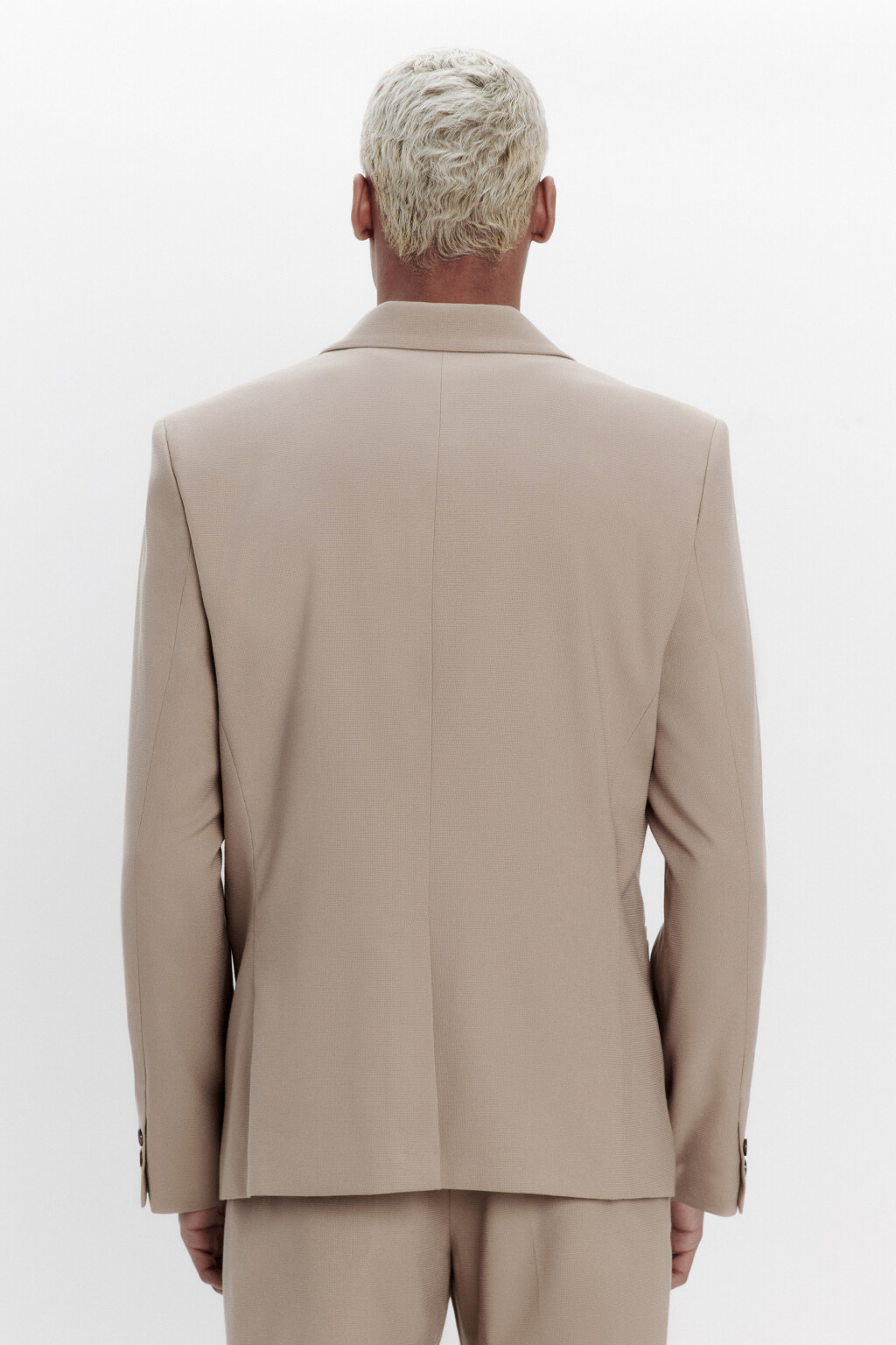 Пиджак однобортный приталенный - цвет бежевый - 3