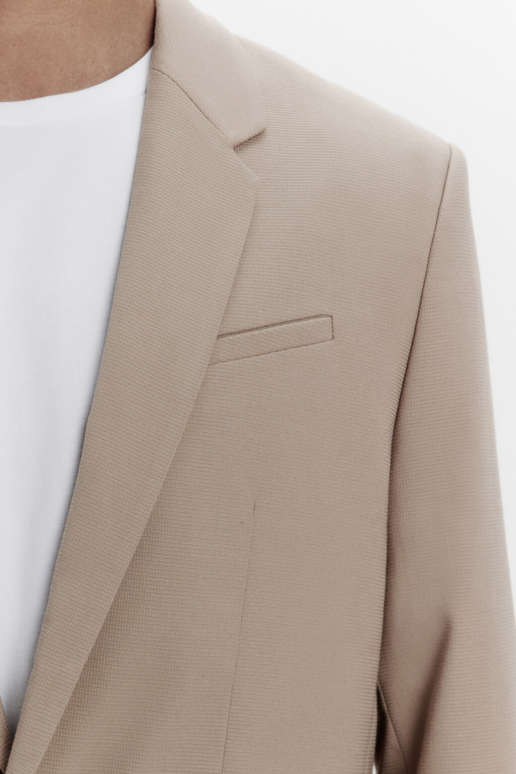 Пиджак однобортный приталенный - цвет бежевый - 5
