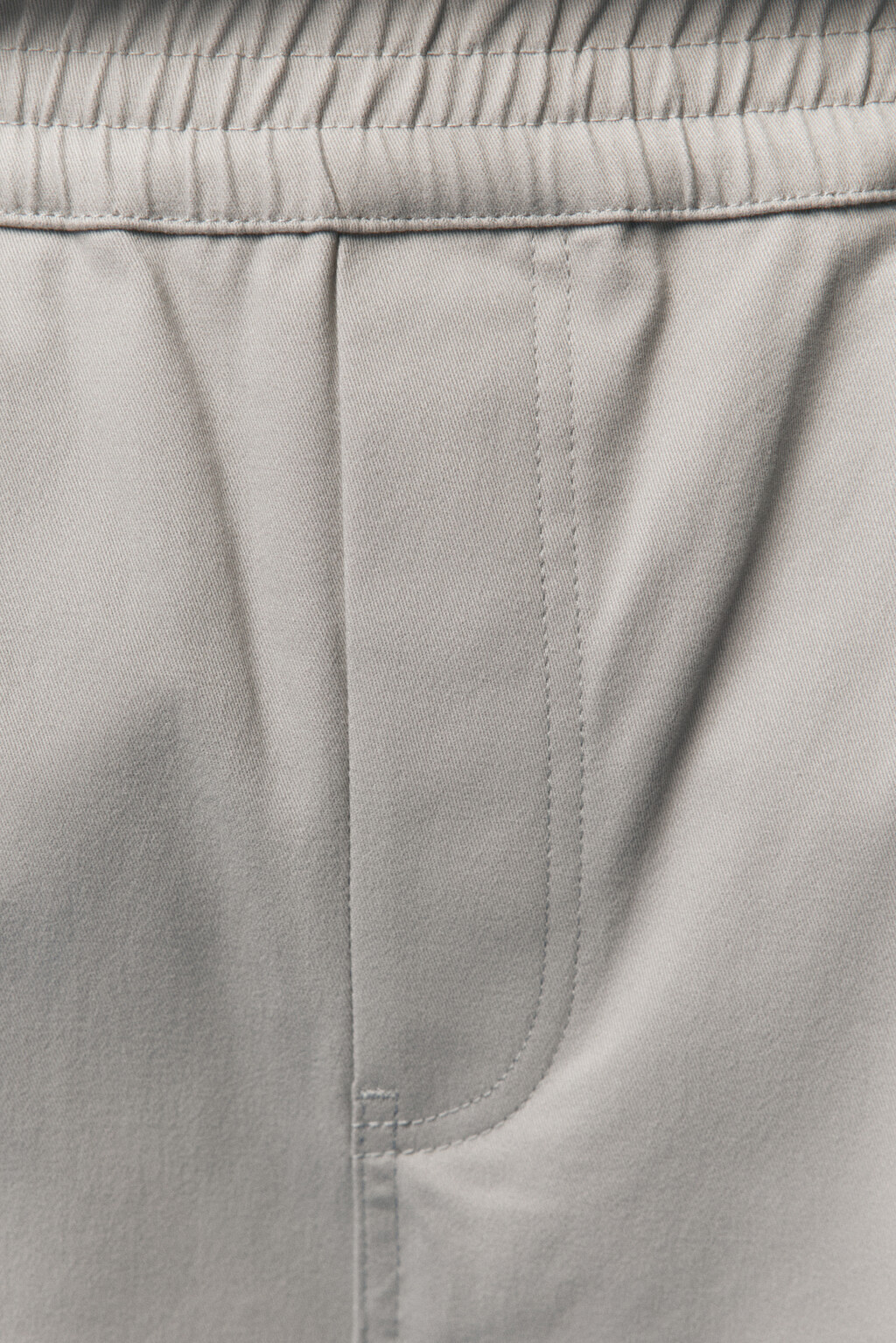 Брюки широкие хлопковые с поясом-резинкой - цвет серый - 5