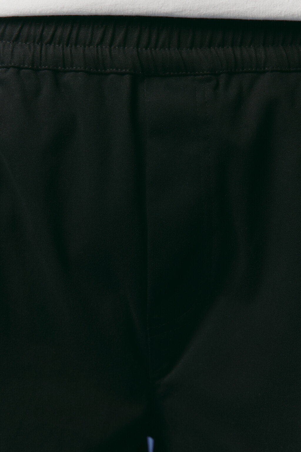 Брюки широкие хлопковые с поясом-резинкой - цвет черный - 5