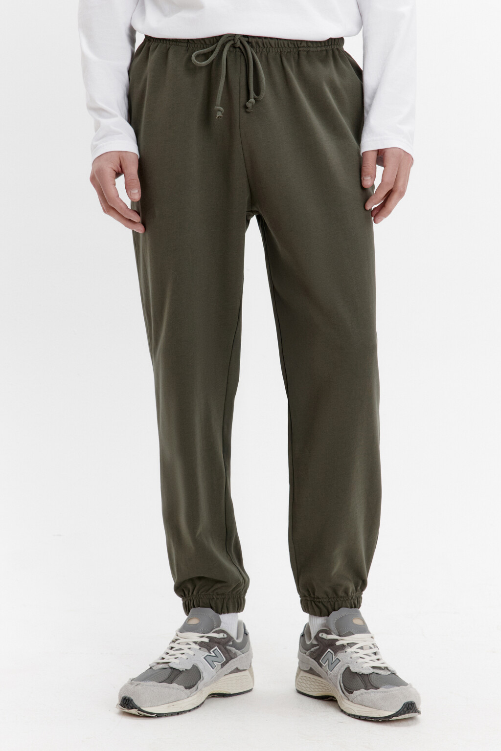 Брюки-джоггеры из хлопкового текстиля - цвет зеленый - 2