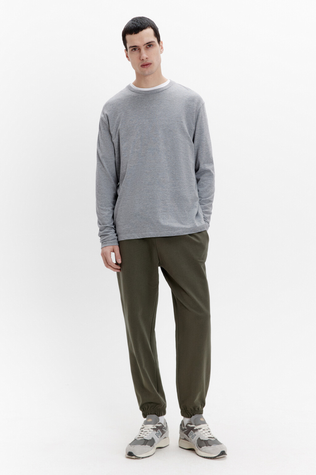 Брюки-джоггеры из хлопкового текстиля - цвет зеленый - 4