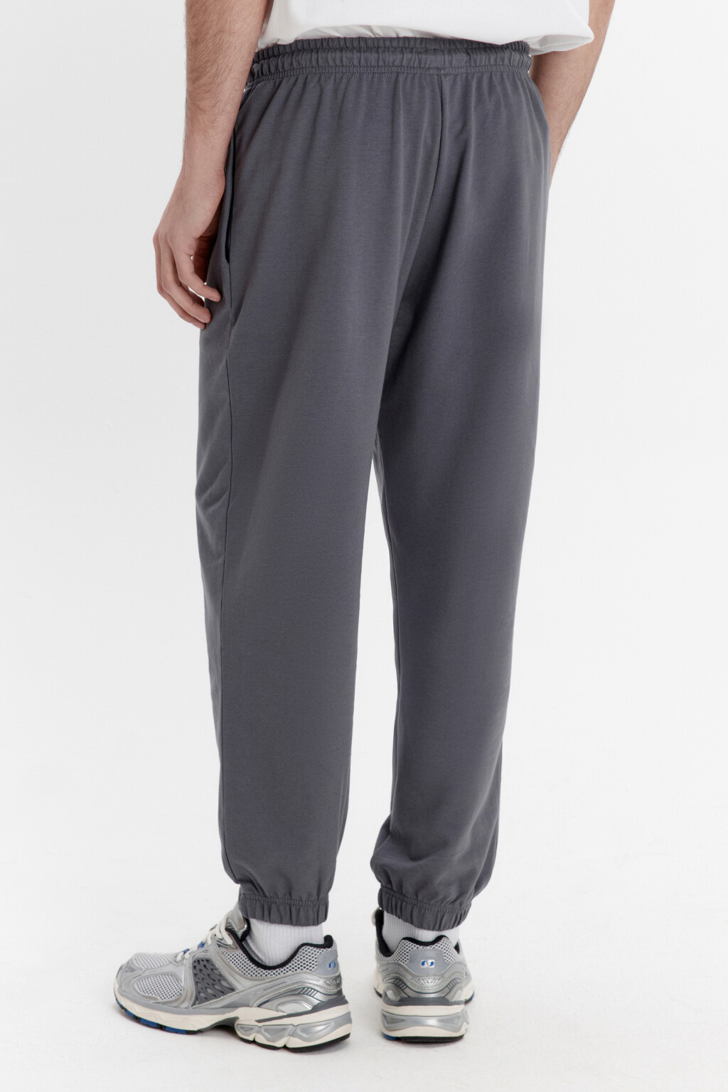 Брюки-джоггеры из хлопкового текстиля - цвет серый - 3