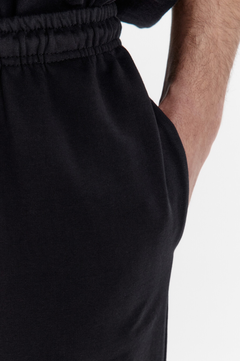 Брюки-джоггеры из хлопкового текстиля - цвет черный - 6