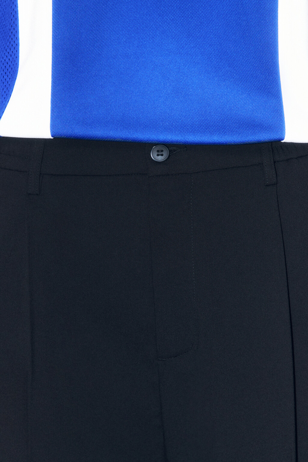 Брюки широкие костюмные со стрелками - цвет черный - 6