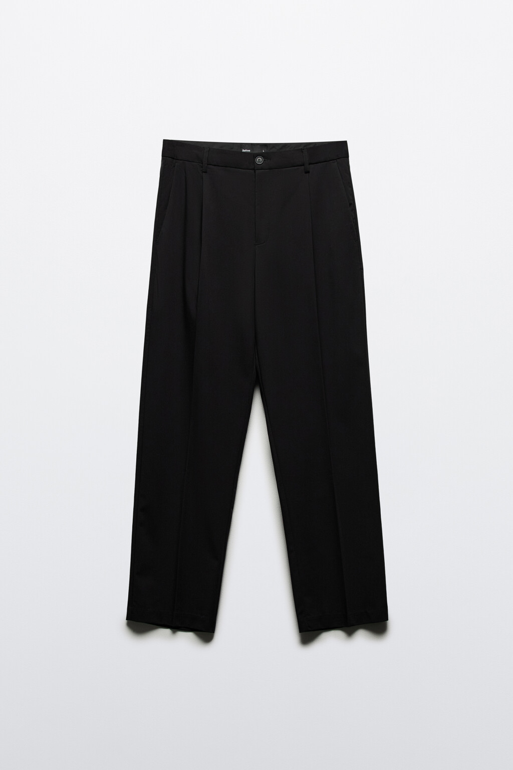 Брюки костюмные со складками на поясе - цвет черный - 7