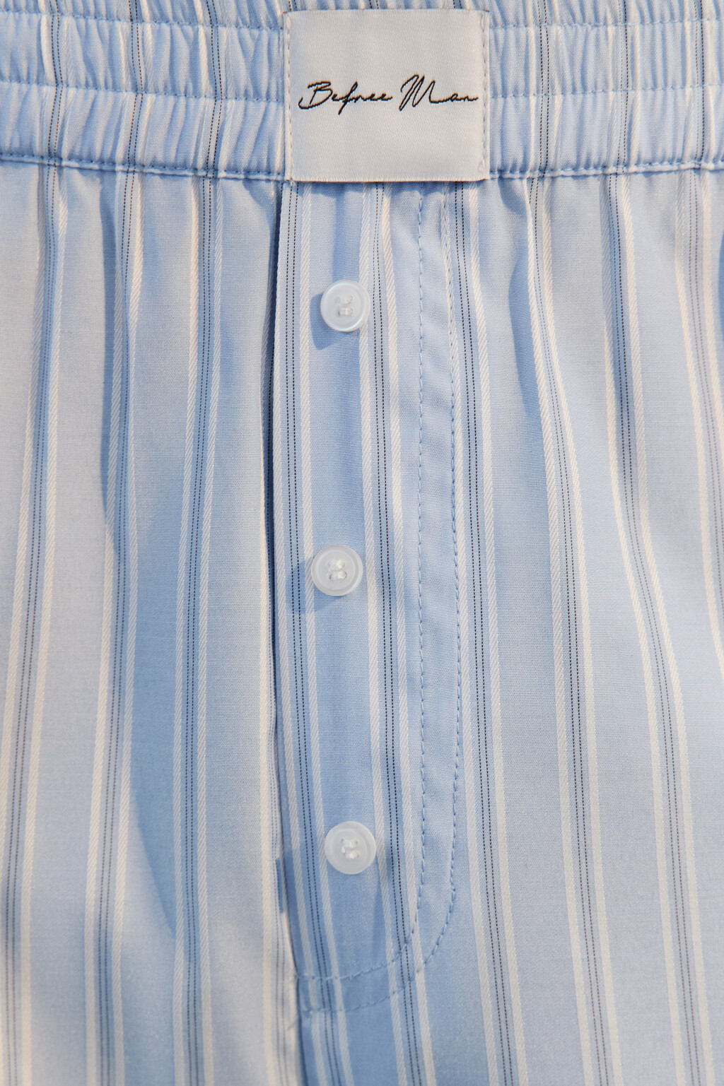 Брюки широкие в пижамном стиле - цвет синий - 6