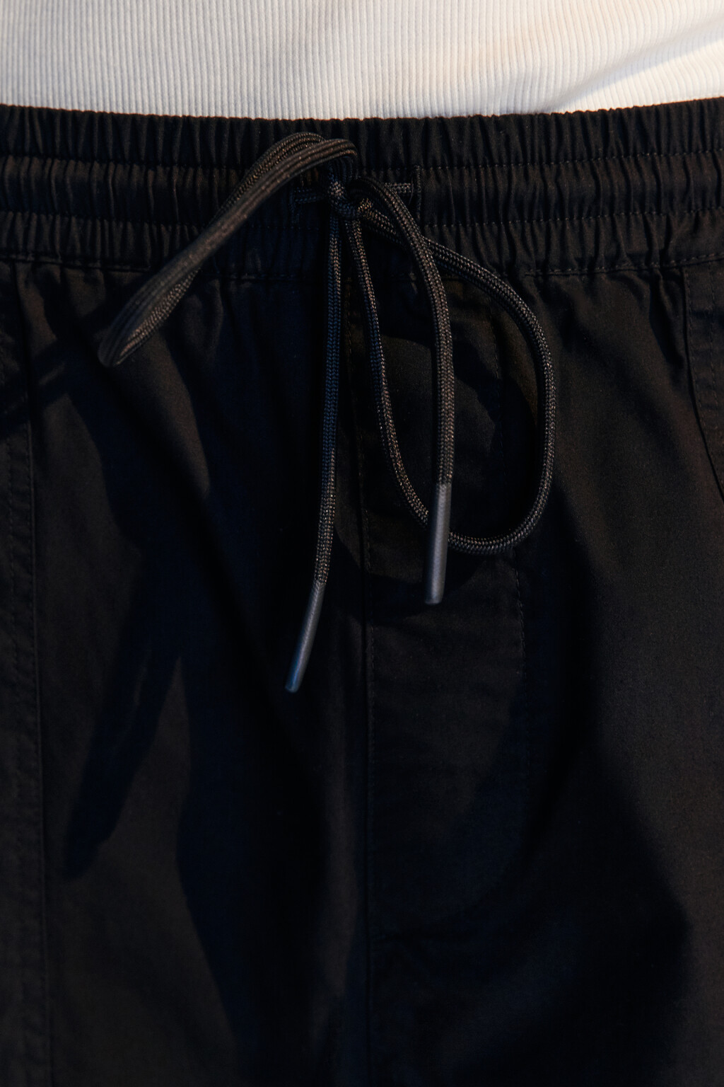 Брюки хлопковые с накладными карманами - цвет черный - 6