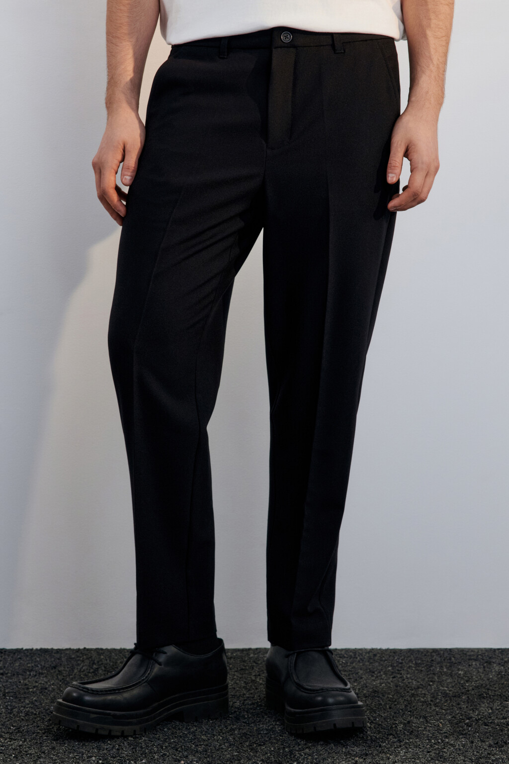 Брюки костюмные классические - цвет черный - 4