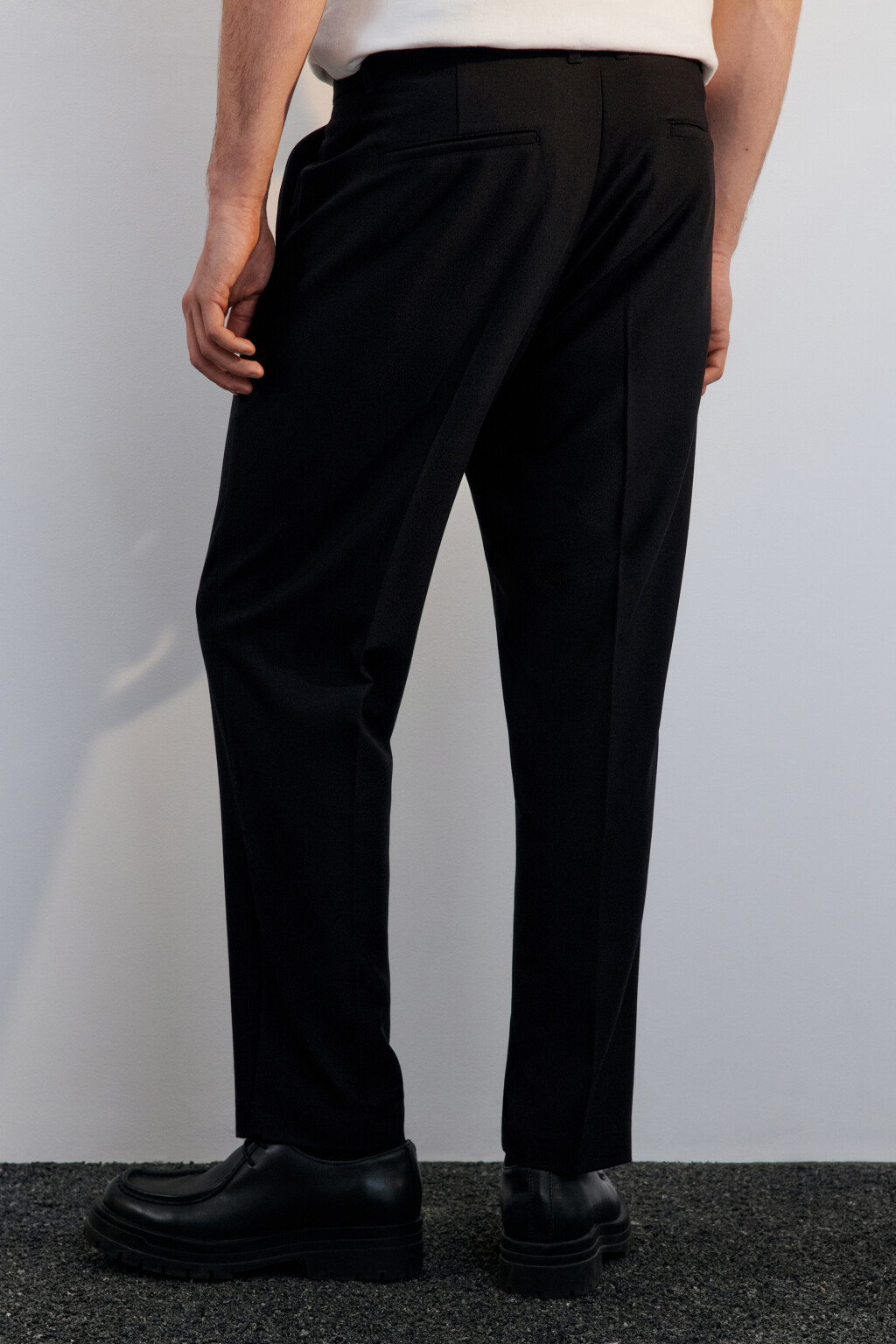 Брюки костюмные классические - цвет черный - 5