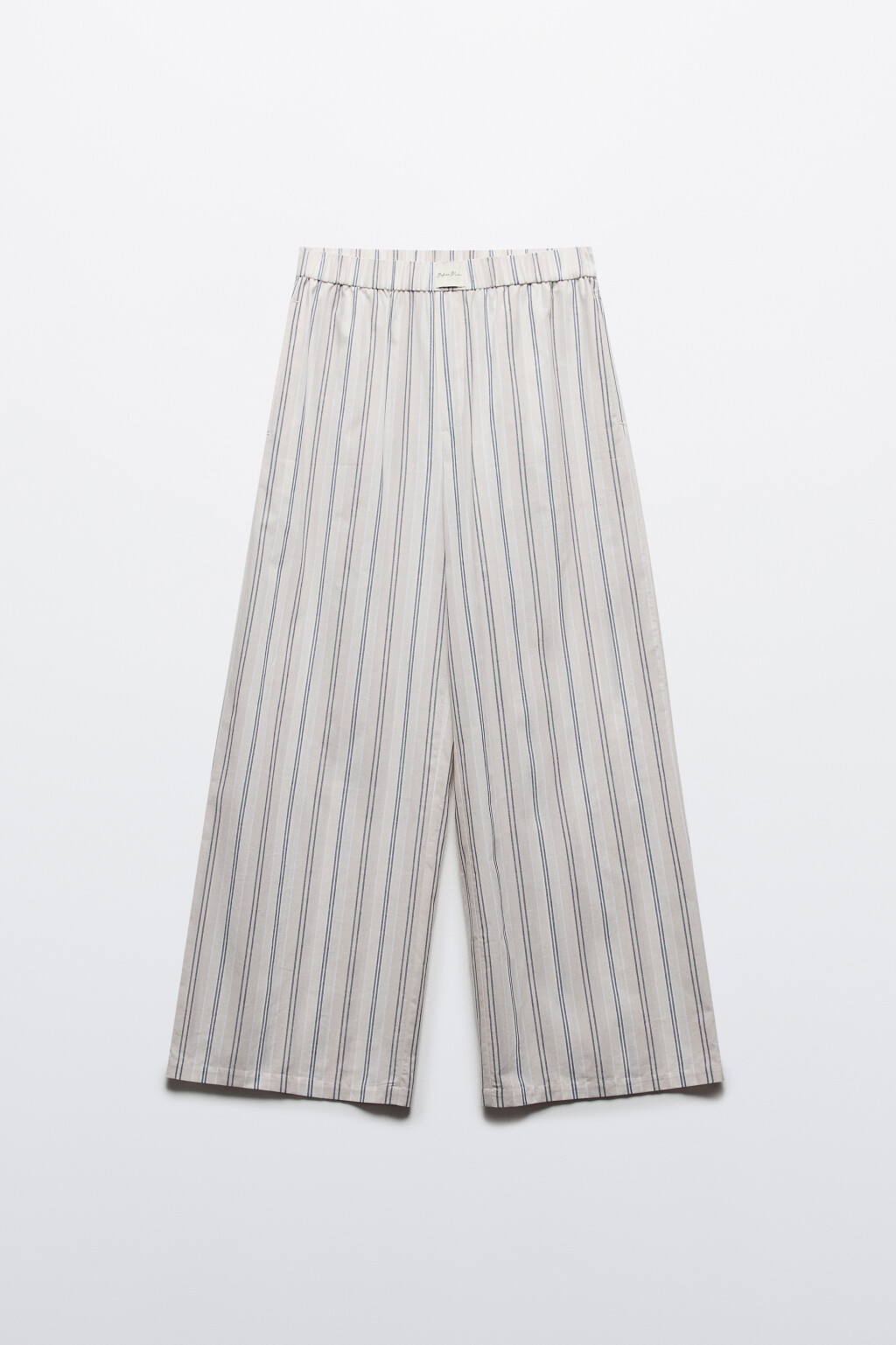 Брюки в полоску в пижамном стиле - цвет бежевый - 8