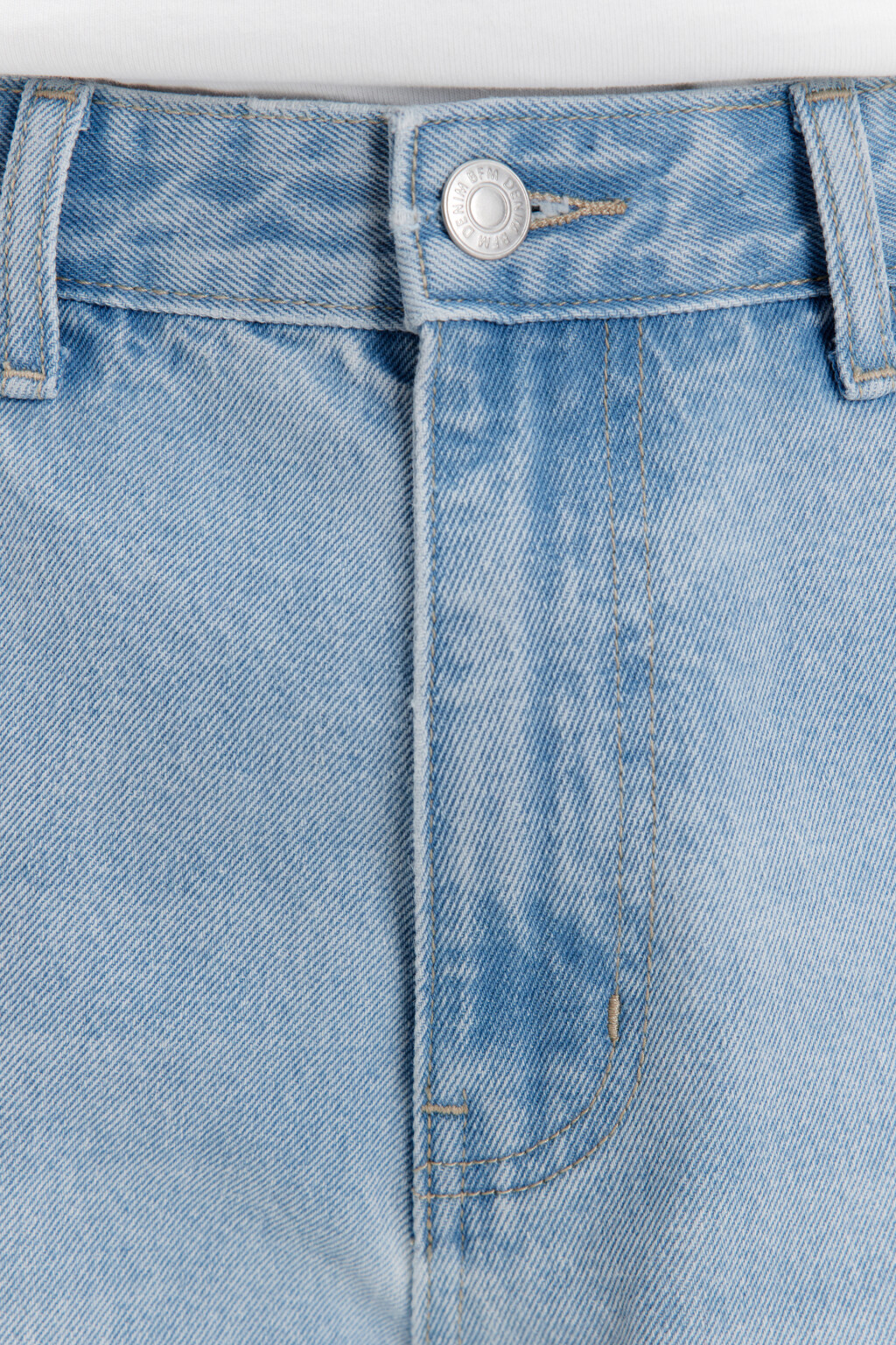 Джинсы зауженные со средней посадкой - цвет голубой - 5