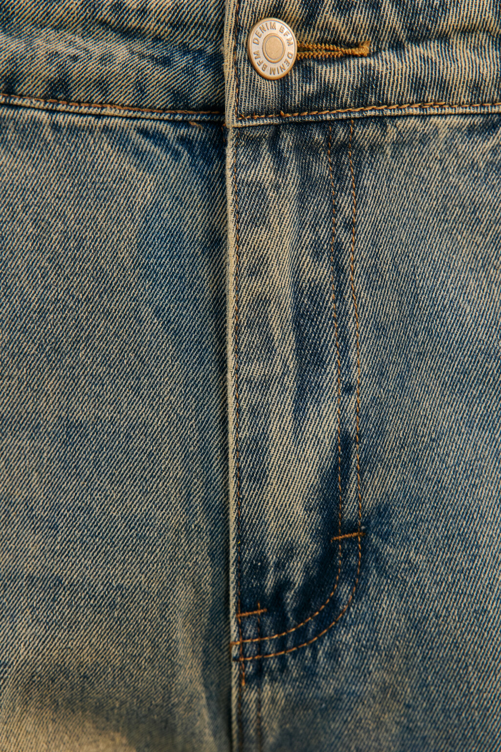 Джинсы широкие с эффектом масляной стирки - цвет синий - 6