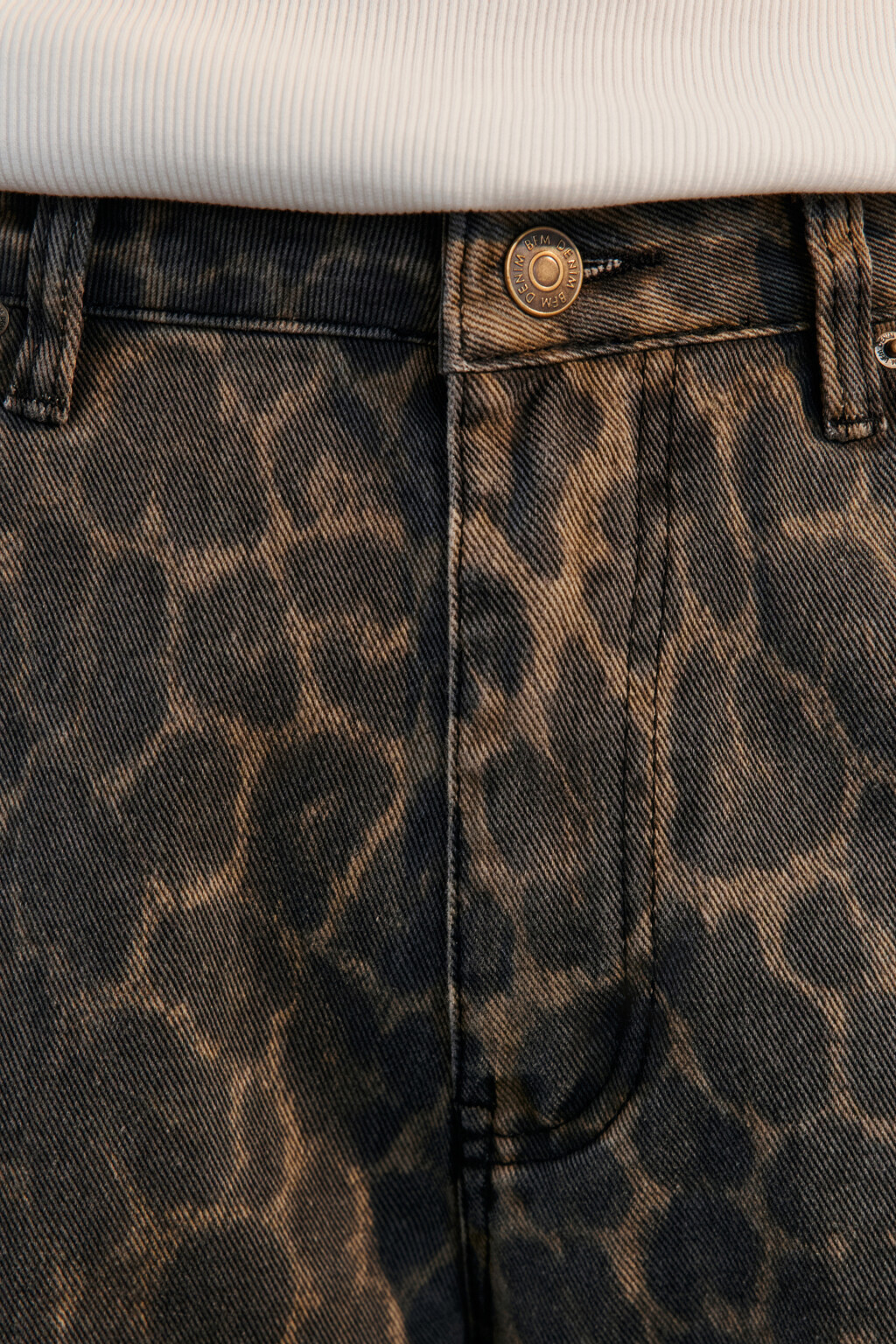 Джинсы широкие с леопардовым принтом - цвет мультиколор - 5