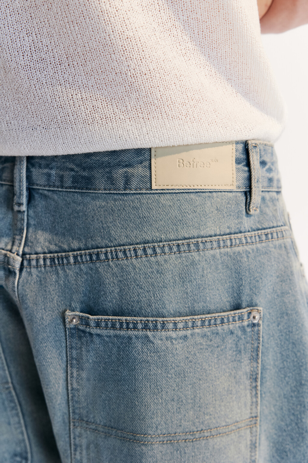 Джинсы baggy fit широкие со стиркой - цвет голубой - 7