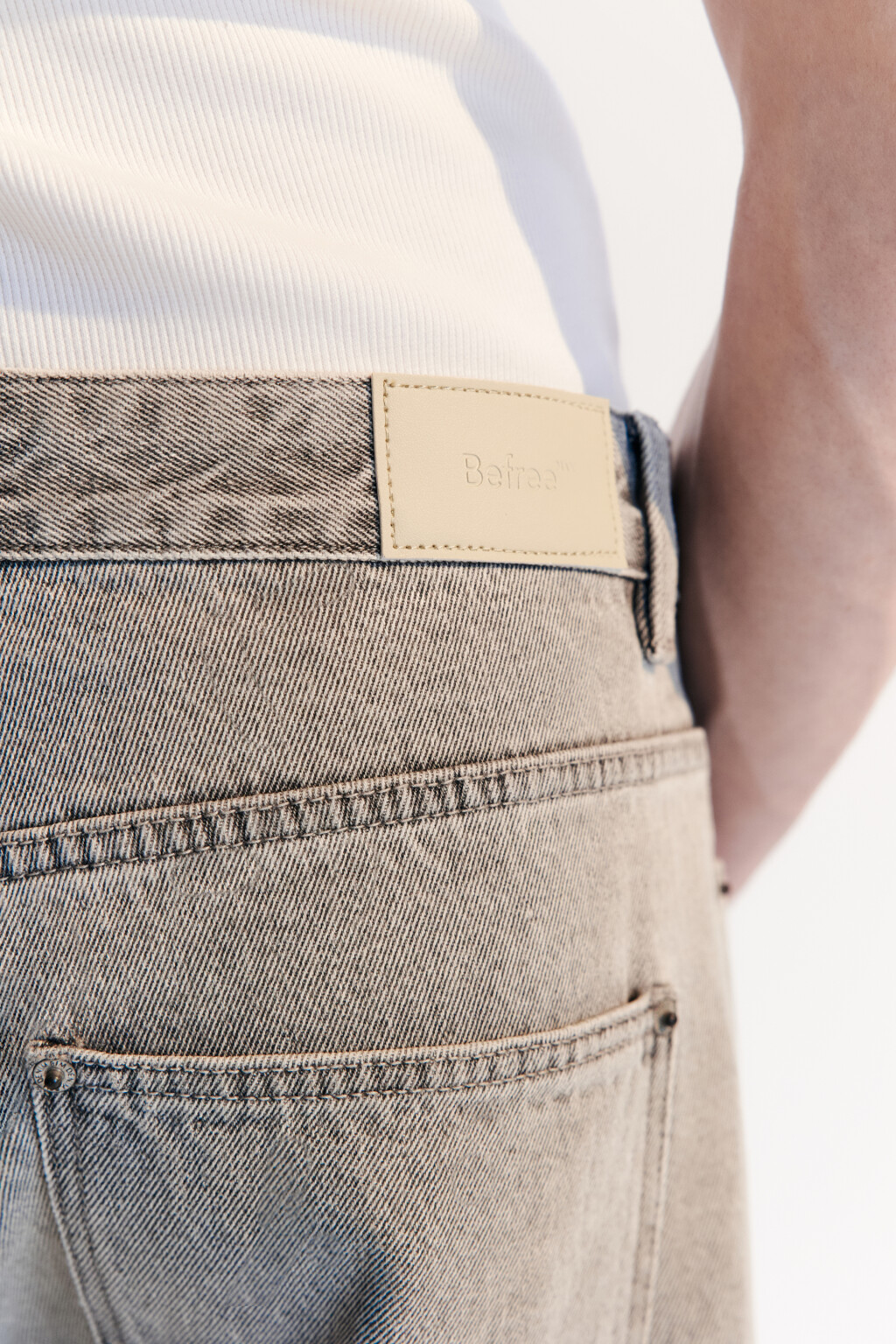 Джинсы baggy fit широкие со стиркой - цвет серый - 6