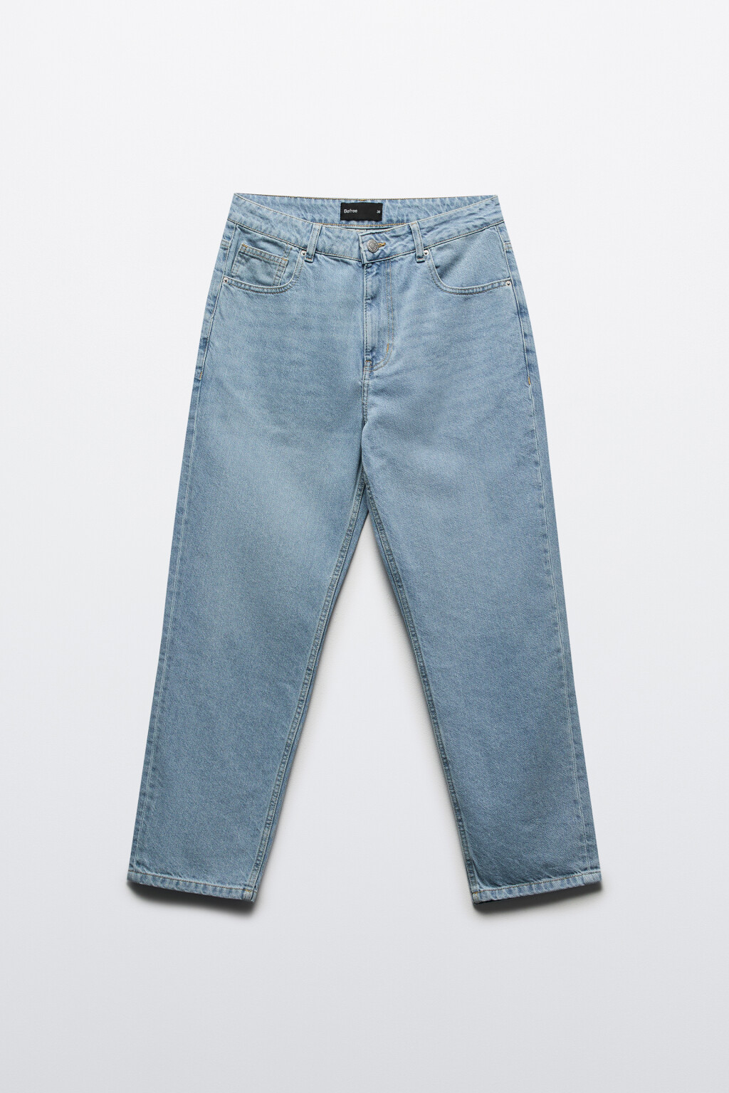 Джинсы зауженные со средней посадкой - цвет голубой - 7
