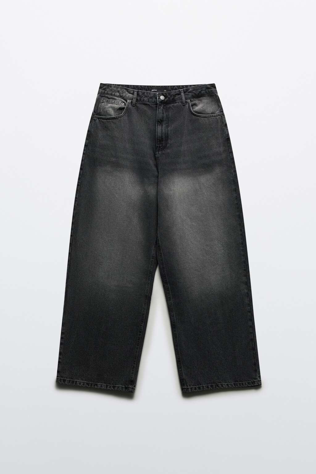 Джинсы широкие с вареным эффектом - цвет серый - 7