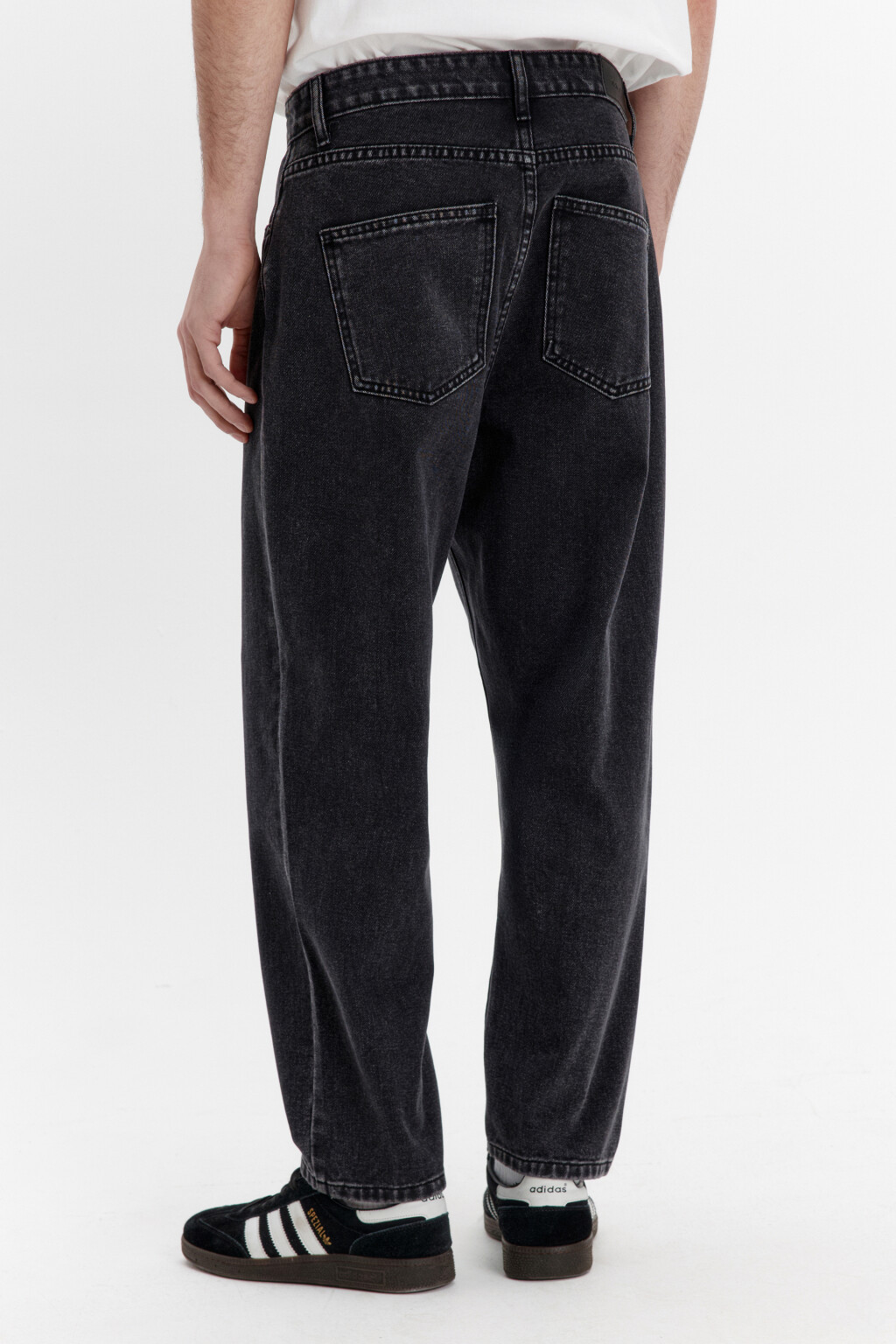 Джинсы carrots зауженные со средней посадкой - цвет черный - 3