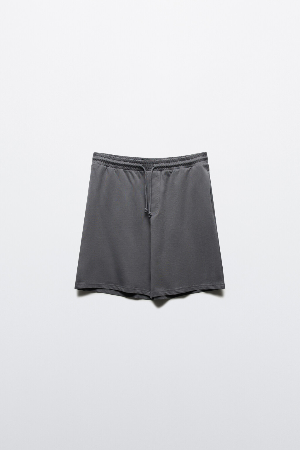 Шорты хлопковые с поясом на завязках - цвет серый - 7