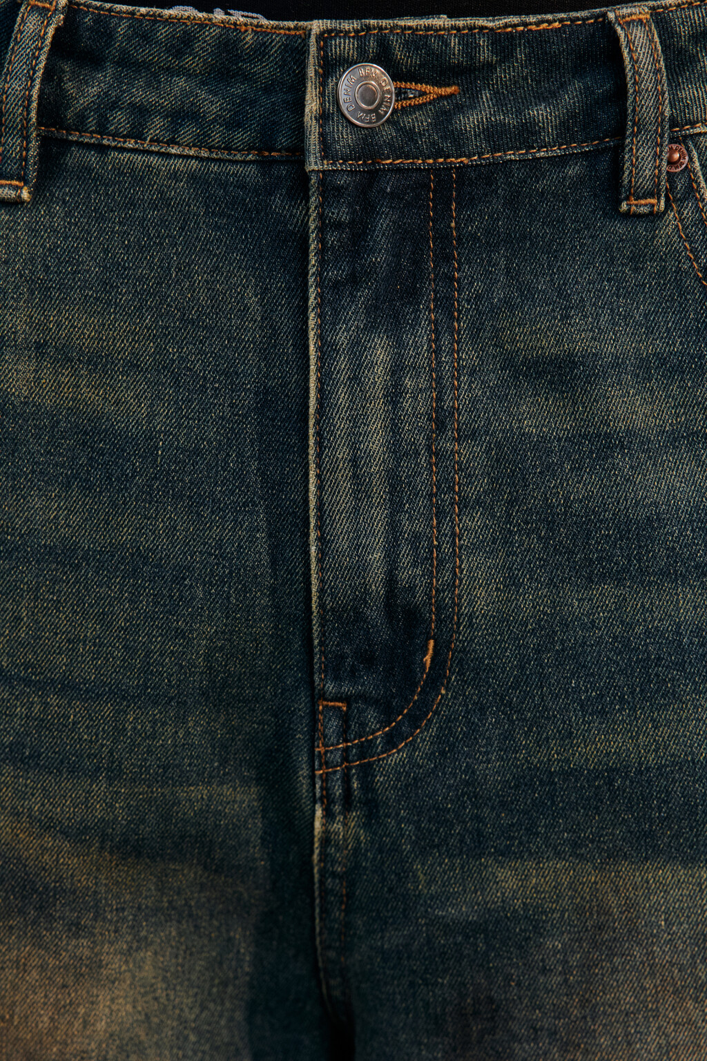 Джортсы широкие с эффектом dirty denim - цвет синий - 6