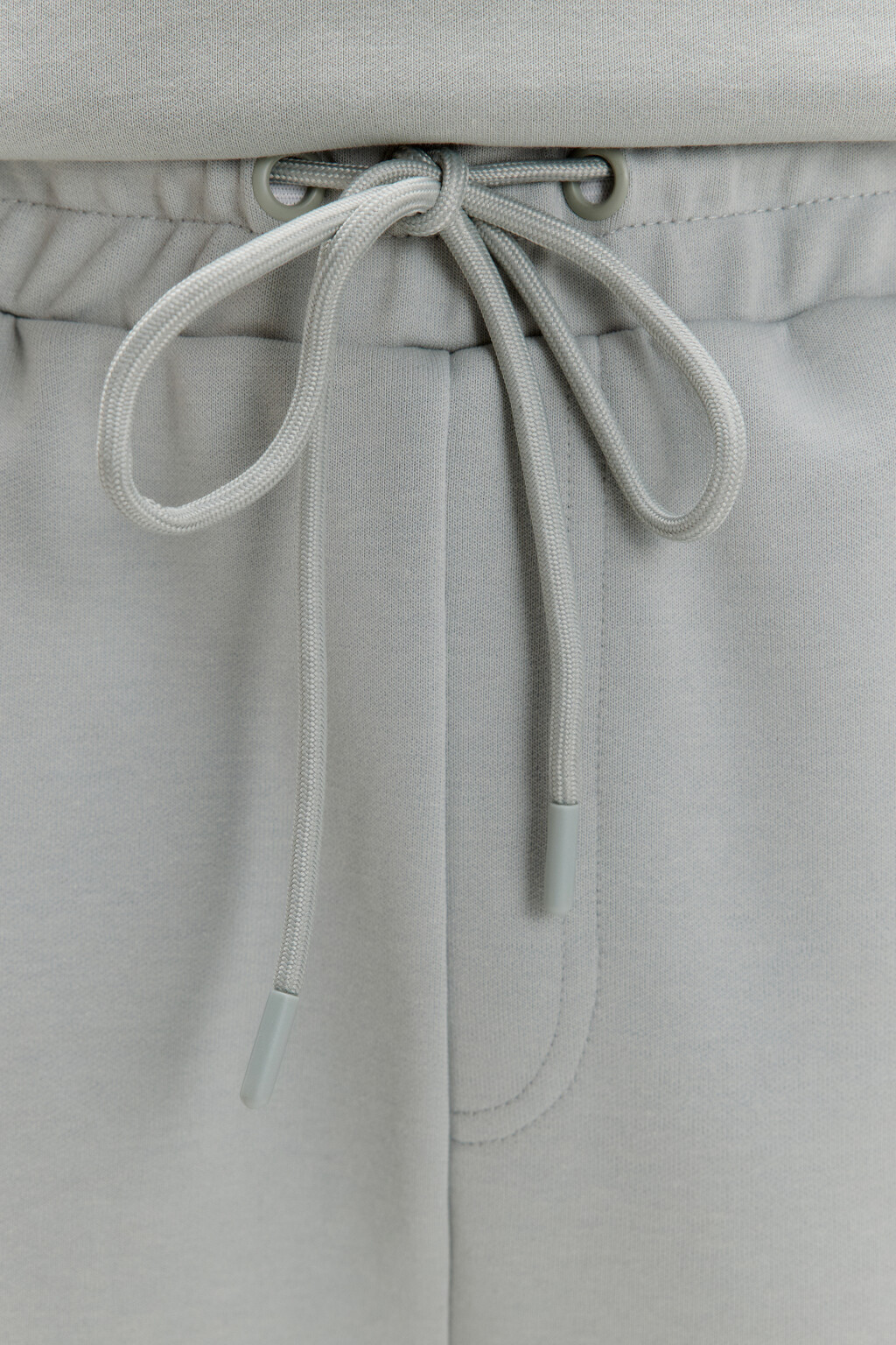 Шорты из футера с поясом на завязках - цвет зеленый - 5