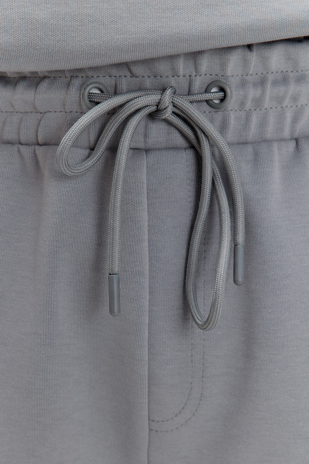 Шорты из футера с поясом на завязках - цвет серый - 5