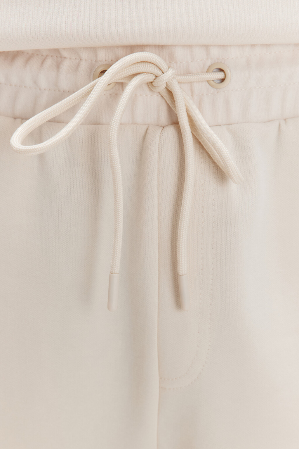 Шорты из футера с поясом на завязках - цвет бежевый - 5