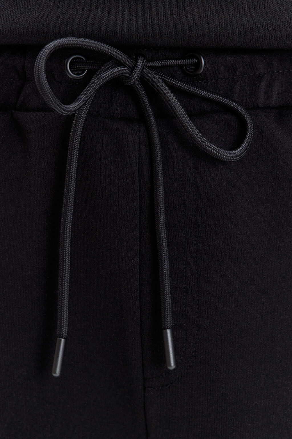 Шорты из футера с поясом на завязках - цвет черный - 5