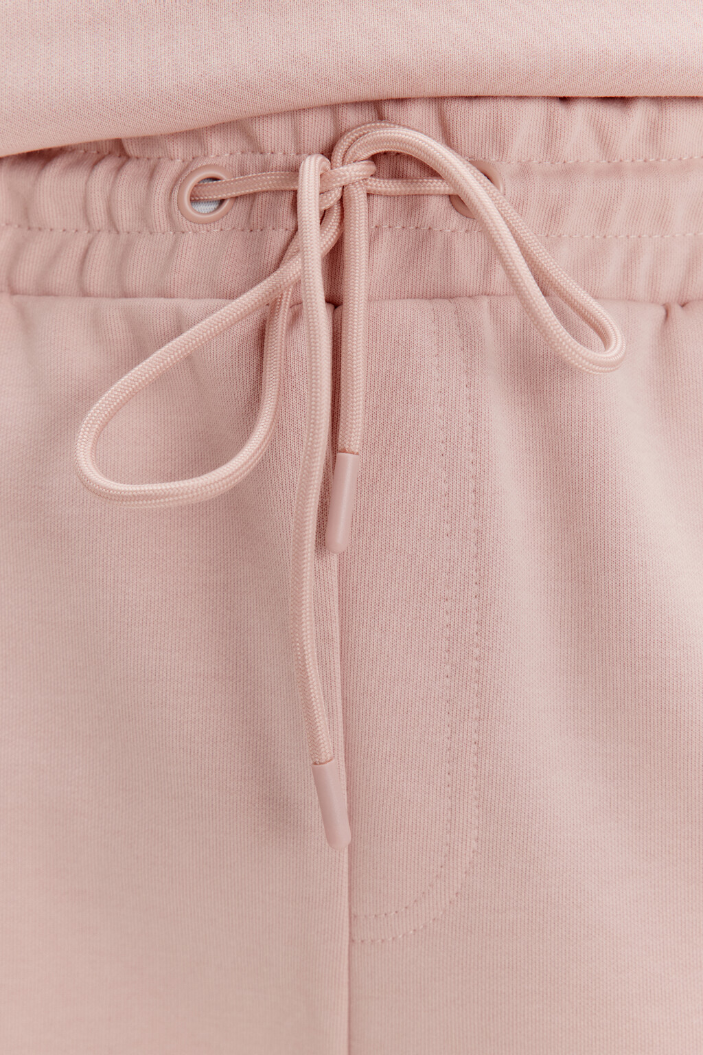 Шорты из футера с поясом на завязках - цвет розовый - 5