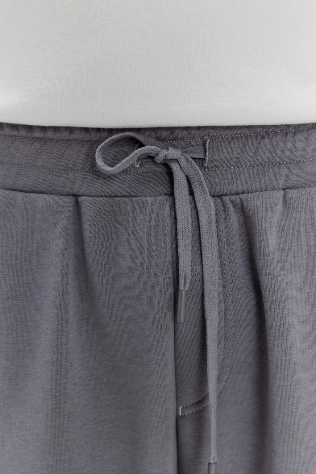 Шорты трикотажные из футера - цвет серый - 5