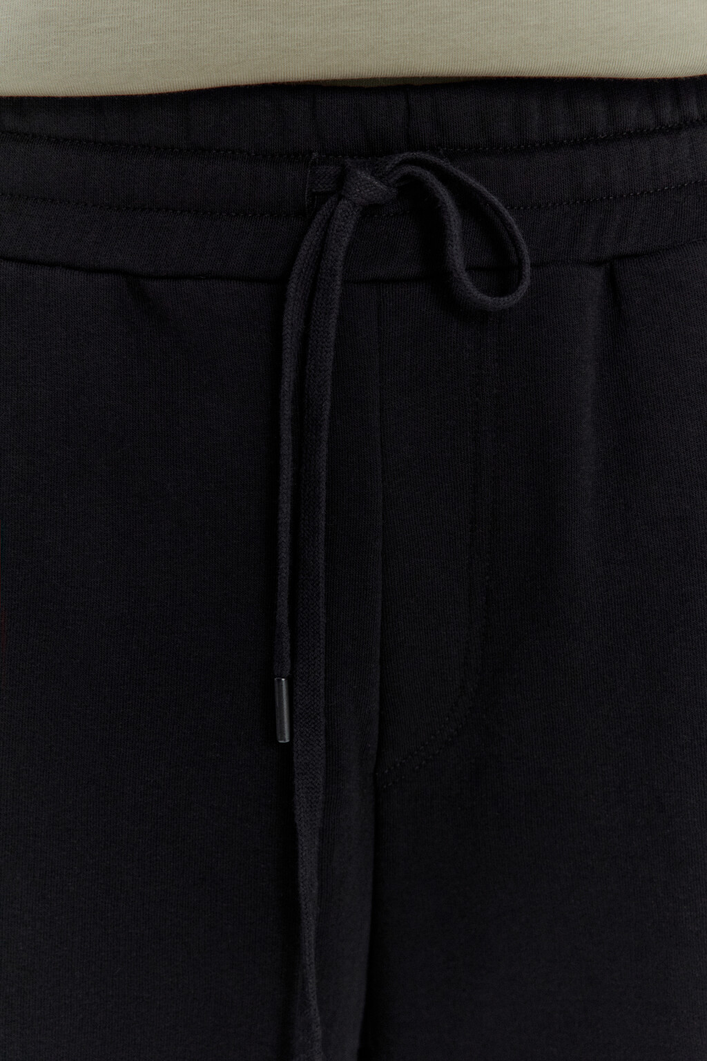 Шорты трикотажные из футера - цвет черный - 5