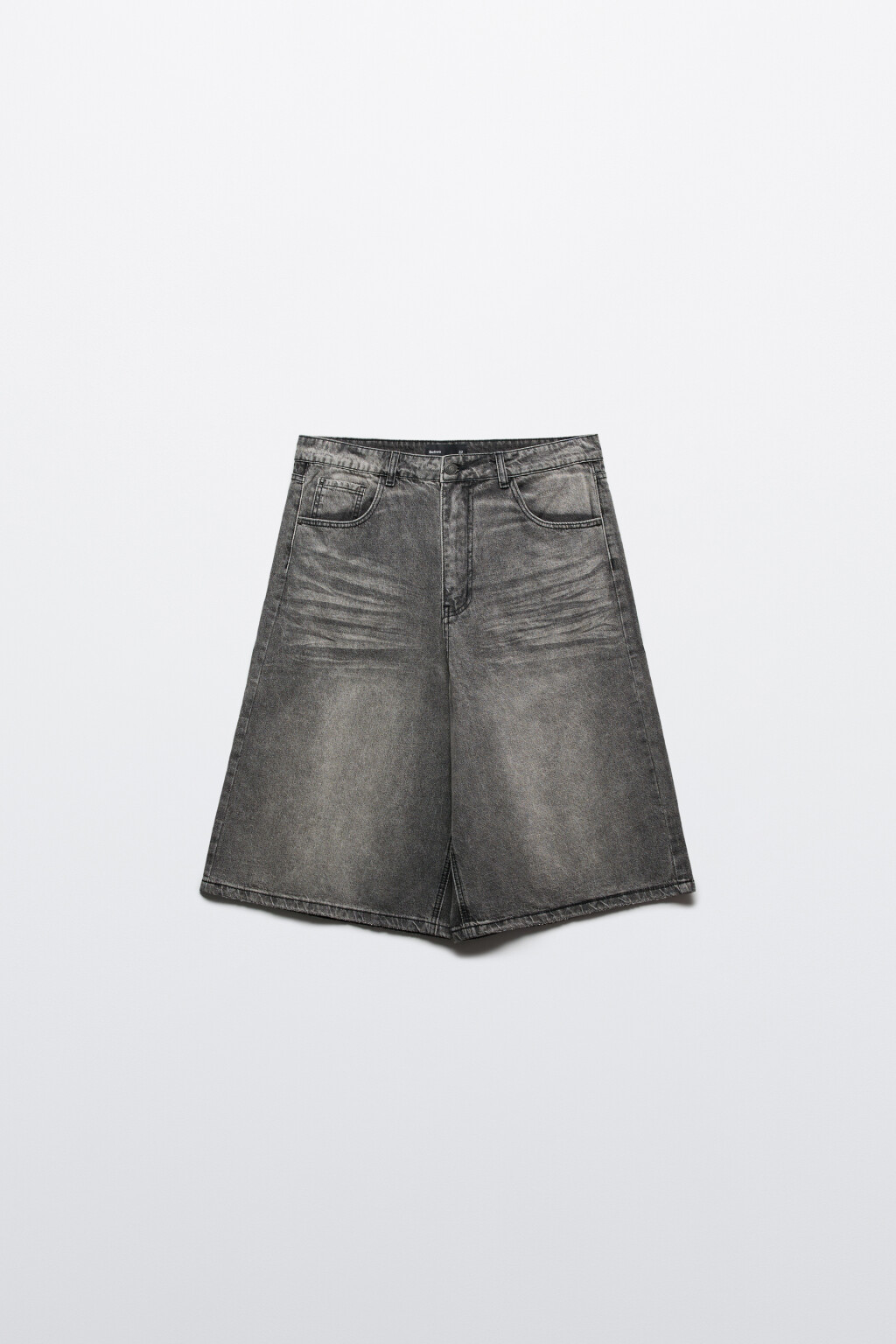 Джортсы широкие с вареным эффектом - цвет серый - 7