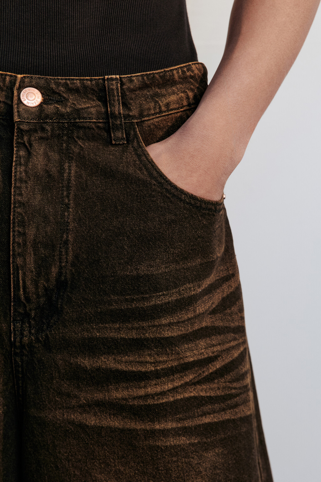 Джортсы широкие с вареным эффектом - цвет серый - 6