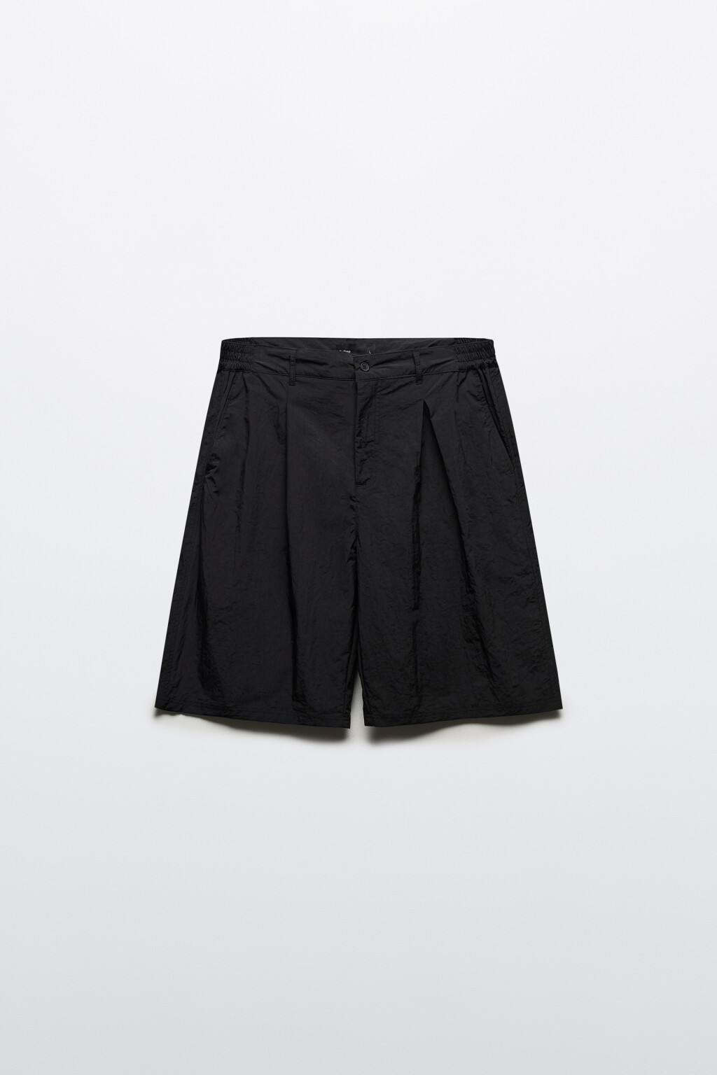 Шорты-бермуды широкие из нейлона - цвет черный - 7