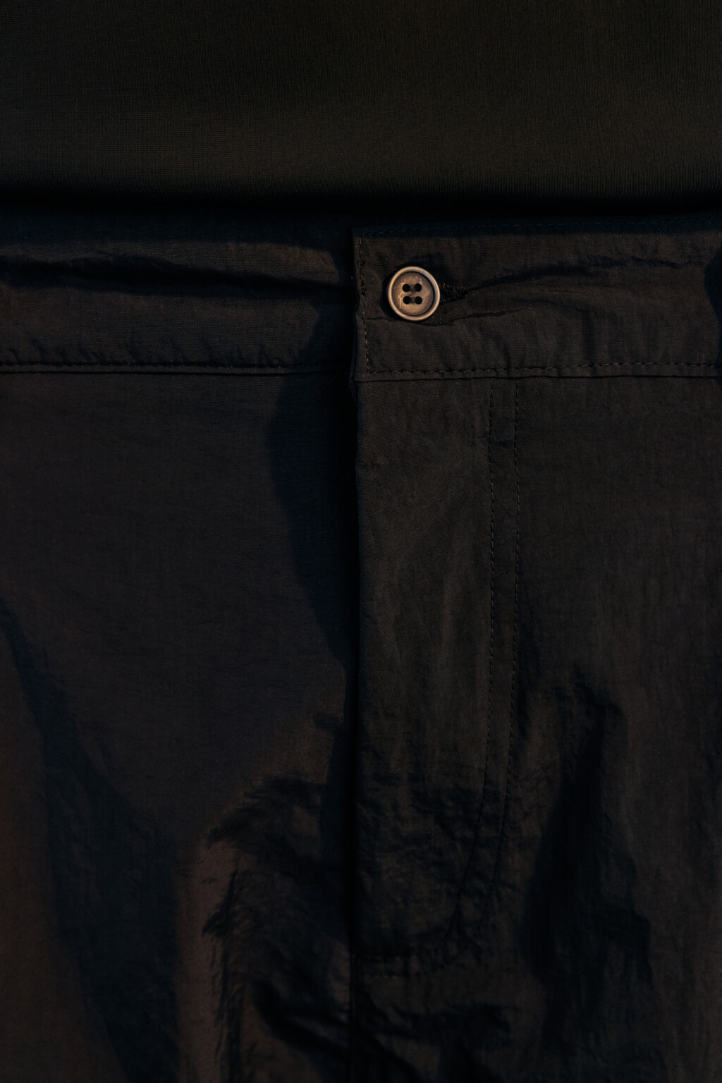 Шорты-бермуды широкие из нейлона - цвет черный - 5