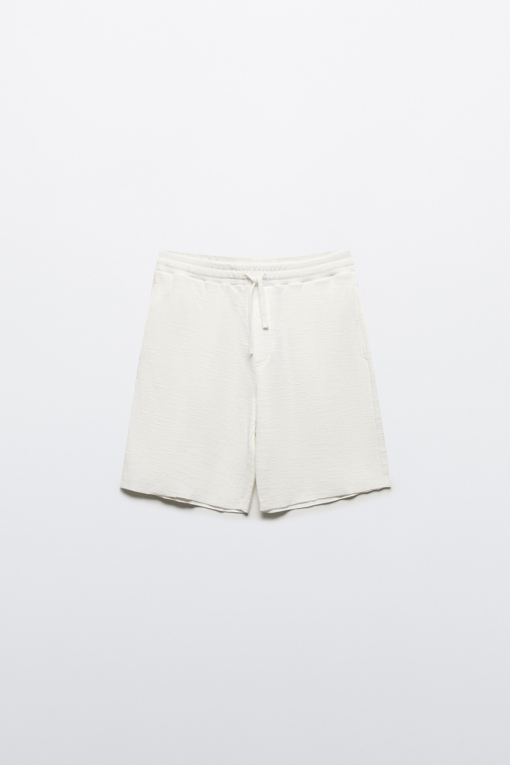 Шорты трикотажные с обрезанными краями - цвет белый - 7