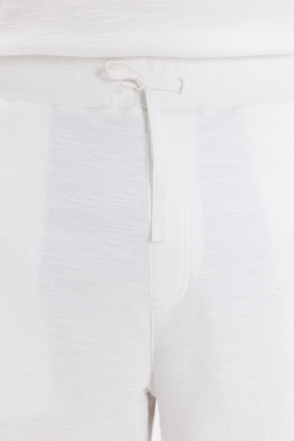 Шорты трикотажные с обрезанными краями - цвет белый - 5