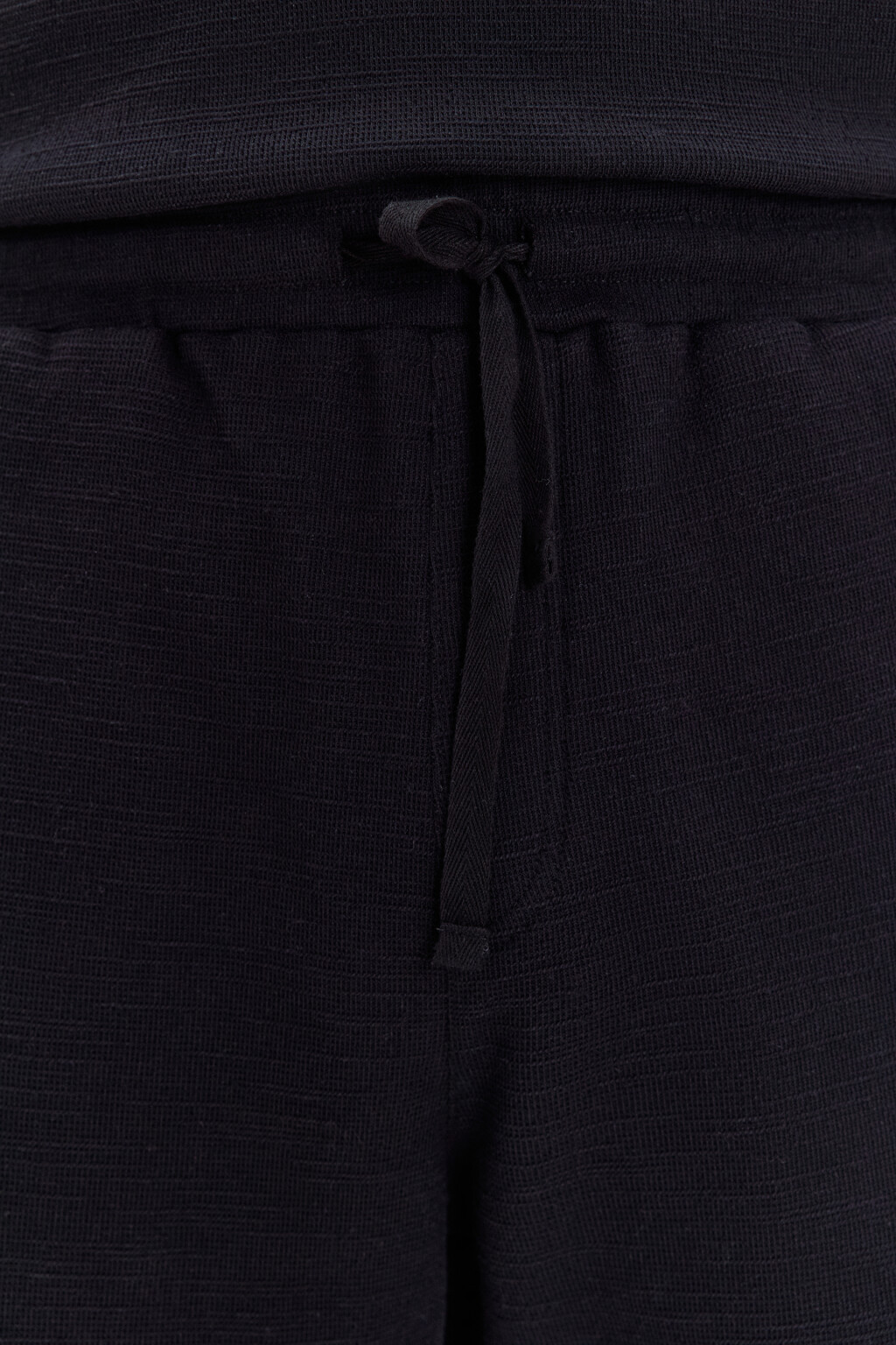 Шорты трикотажные с обрезанными краями - цвет черный - 5