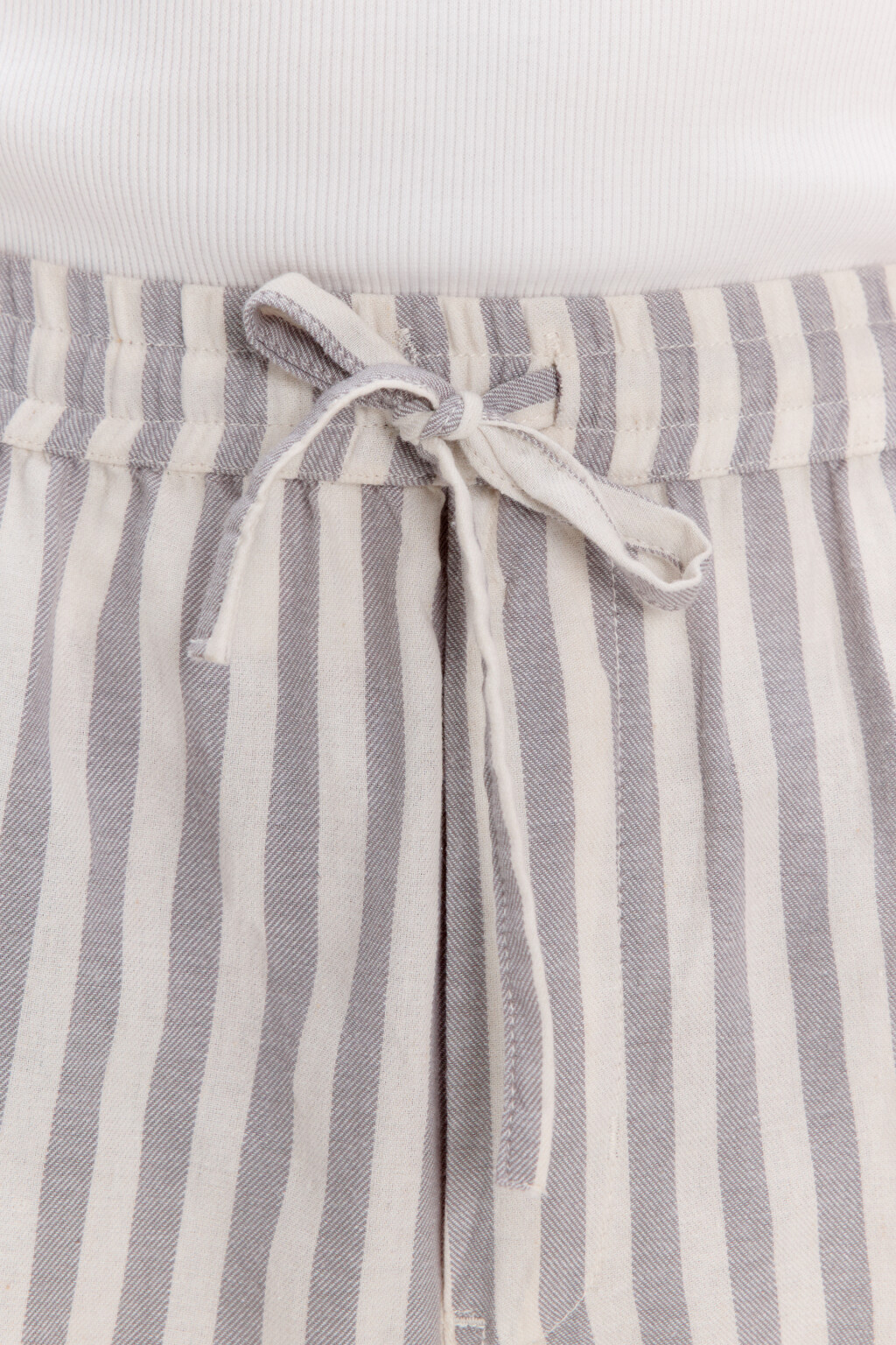 Шорты хлопковые в полоску - цвет серый - 6