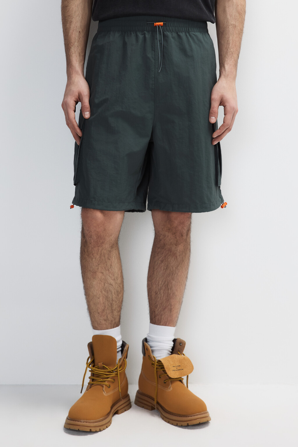 Шорты с накладными карманами - цвет зеленый - 2