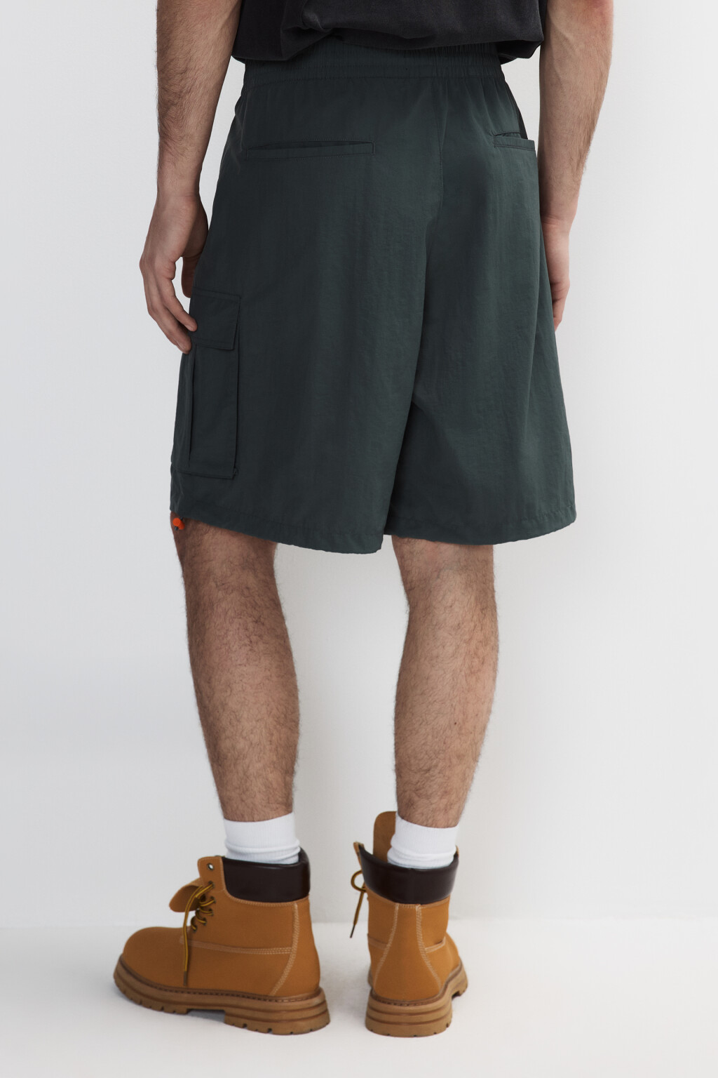 Шорты с накладными карманами - цвет зеленый - 3