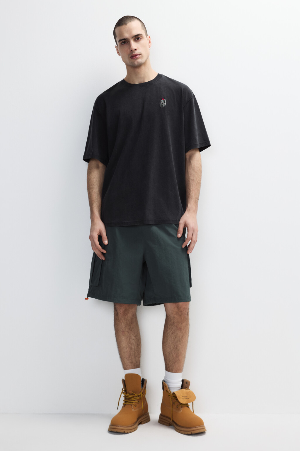 Шорты с накладными карманами - цвет зеленый - 4